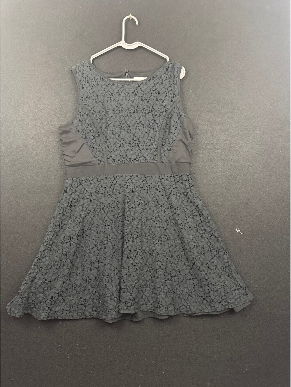 Ann Taylor Black Lace Fit & Flare Dress Size 18